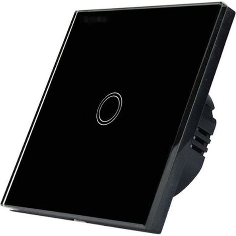 Dimmer mono per LED, interruttore touch, interruttore touch da parete a 1 via nero (1/5)