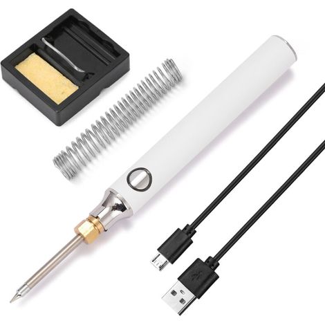 HANDSKIT – fer à souder avec alimentation USB, Kit électrique à température réglable 5V 8W avec fil de support (1/4)