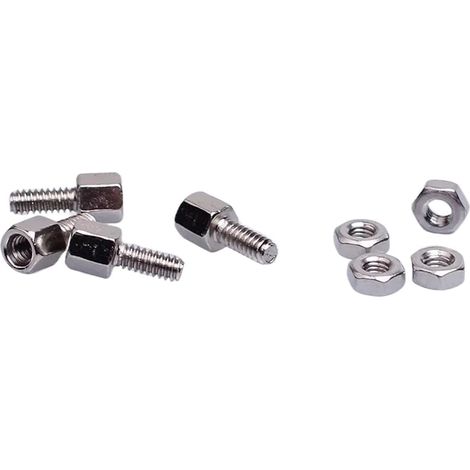 Lot de 30 vis à six pans creux for connecteurs DB9, DB15, DB25, RS232 et VGA. Écrous hexagonaux inclus. Support de plaque de fixation for connecteur série COM. Goujon de fixation.(B)