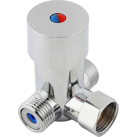 G1 / 2 Valve mélangeur d'eau froide et chaude valve thermostatique en laiton pour robinet automatique (1/5)
