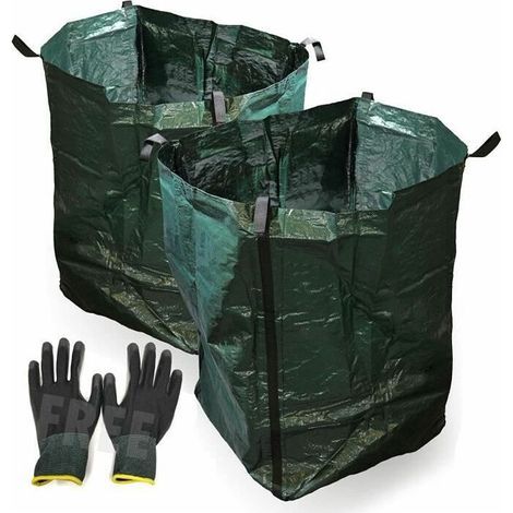 royaluxe - Robuster Gartensack aus Kunststoff, 360 Liter (100 x 60 x 60 cm), 2er-Pack (1/4)
