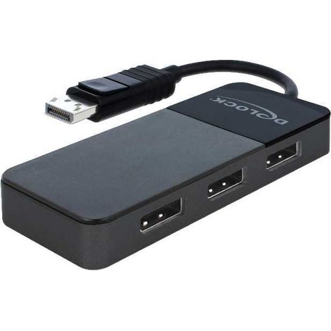 delock 87737 répartiteur DisplayPort 1.4 noir 3 ports (1/4)
