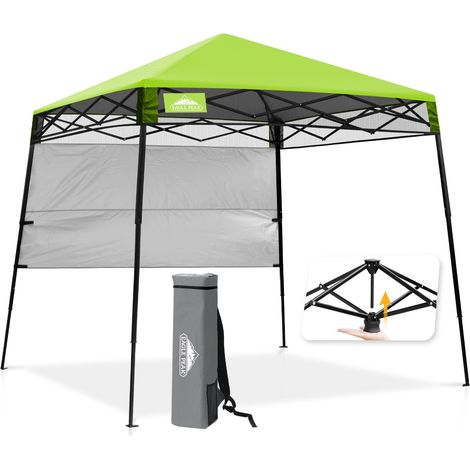 Tonnelle Pliante 2,4x2,4 m, Auvent Sac à Dos, Vert (1/5)