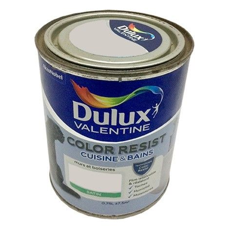 Dulux Valentine Peinture acrylique Color Resist Cuisine & Bain Galet 0,75 L (1/2)
