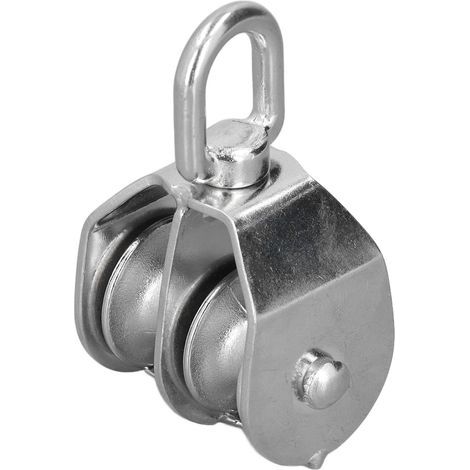 Doppelrollen-Schiffsrolle (32 mm/1,3 Zoll), Tragfähigkeit 250 kg, Edelstahl 304, für Yachten und Schnellboote (1/5)