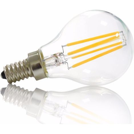 Bombilla de luz LED de 6W E14 con filamento  LED de color: Blanco neutro (4000-4500K)