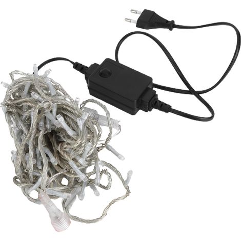 10 m lange Lichterkette mit 100 LEDs, 24 V, wasserdicht, 8 Modi, dekorative Beleuchtung für Weihnachten, Einkaufszentren, Hotels, EU-Stecker 100–240 V (1/5)