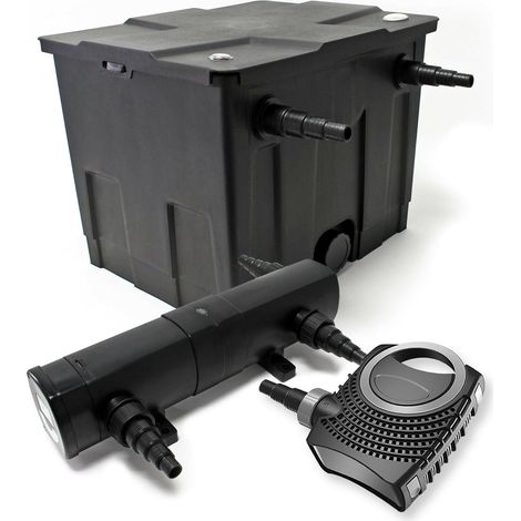 Kit de filtration bassin 12000 litres 80 watts pompe éco stérilisateur uvc 18w 412
