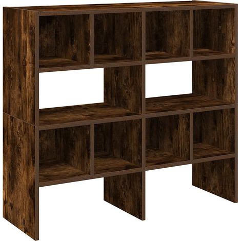 Maison Exclusive - Zapateros 2 uds apilables roble ahumado 89,5x3 (1/5)