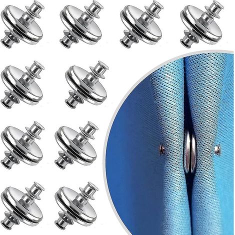 Set mit 10 magnetischen Gardinengewichten, magnetische Gardinengewichte mit Rückseite, verhindern Lichtaustritt – 25-mm-Knopf (1/5)