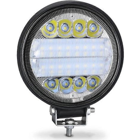 Barre lumineuse de travail LED 72 W 24 pouces, projecteur carré/rond, feux de jour pour voiture 4x4, SUV tout-terrain, quad, camion, excavatrice, blanc/ambre, 1 barre lumineuse de travail 72 W (0,126 (1/5)
