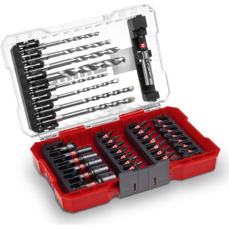 Einhell 108763 39 parti Assortimento punte e inserti Metallo, Pietra, Calcestruzzo, Legno, Muratura 4 mm, 5 mm, 6 mm, 8 (1/5)