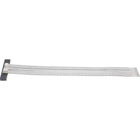 Règle de traçage en acier inoxydable 400mm avec échelle de trous précise pour menuisier