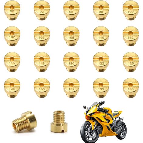 20PCS Gicleurs Principaux, Jet Set,Buses de M6,Gicleurs de pour Scooter Moto(55,60,65,70,75,80,85,90,95,100,105,110,115,120,125,130,135,140,145,150) (1/5)