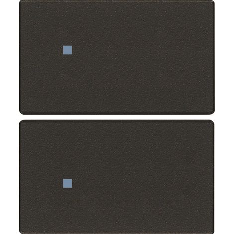 VIMAR - 31480.2G Dos botones de media longitud 2M neutro personal negro