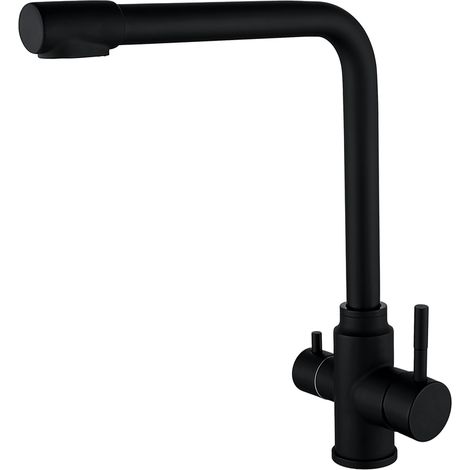 Grifo de cocina WEZER EKO4C-01-BLACK con conexión para filtro de agua. (1/2)