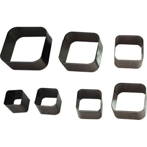 Lot de 7 perforatrices carrées pour cuir - 7 tailles - 20/25/30/35/40/45/50 mm (1/5)