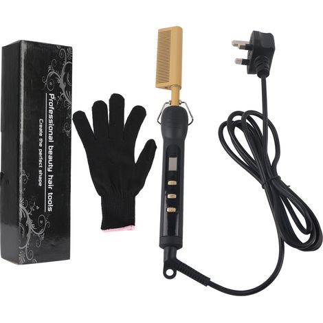 Fer à lisser et à boucler 2 en 1 pour cheveux et barbe, 110‑240V prise UK, lissage parfait (1/5)