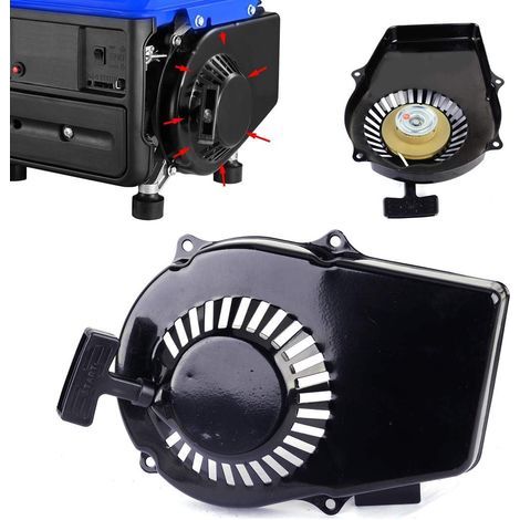 Démarreur à tirette pour Yamaha ET650 ET950 Remplacement pour tondeuse à gazon Recoil Rewind Moteur Générateur Noir (1/5)