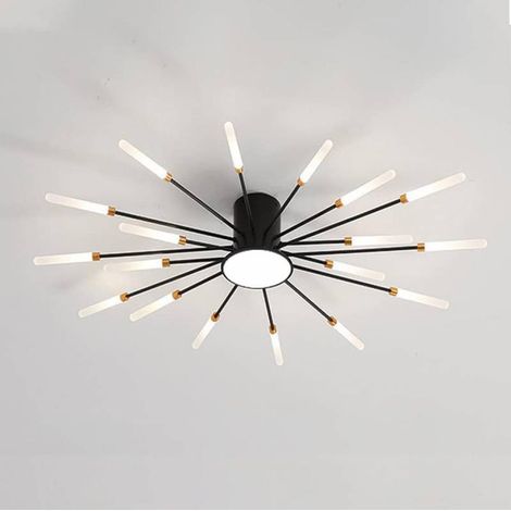 Lámpara Fireworks Led, 18W+4W, Ø80cm, CCT, antracita + mando, 3000-4000-6000K