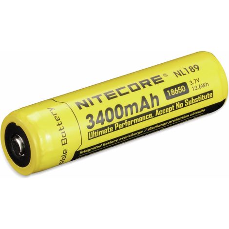 Batterie LiIon NITECORE 18650 NL1834, 4/3 A, 3,7 V-, 3400 mAh