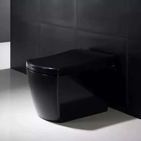 Toilette japonaise connectée noire lavante avec siège chauffant (1/5)