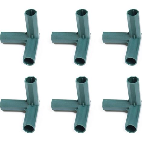 12 Stück 16 mm Kunststoff-Gartenrahmenverbinder, Gewächshausverbinder für Weinlauben, Pflanzenstäbe (1/5)