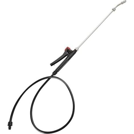 Arrosage pour LANCE, lance pulverisateur, pulvérisateur de jardin en acier inoxydable avec tuyau de 1,1 m pour paniers suspendus à eau, arbustes, noir et rouge (1/4)