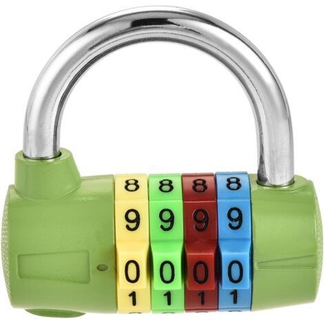 4 Position Resettable Combination Padlock Lock Zinc Alloy Green For Gym Locker (1/5)