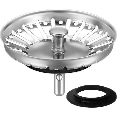 Universeller 84-mm-Spülbecken-Siebeinsatz aus Edelstahl mit Abtropfkorb. Verhindert Verstopfungen und sorgt für schnellen Wasserablauf. Kompatibel mit Spülbecken von Blanco und Franke. Inklusive Ersat (1/5)