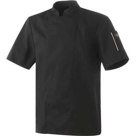 Giacca da cucina unisex a maniche corte Robur Nero Nero M