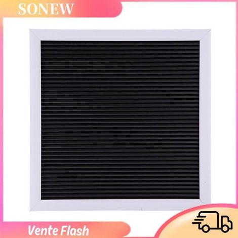 Tableau A Lettres - Panneau En Plastique Noir 25x25 Cm - Pour Decoration Interieure Maison Bureau - 1 Unite (1/5)