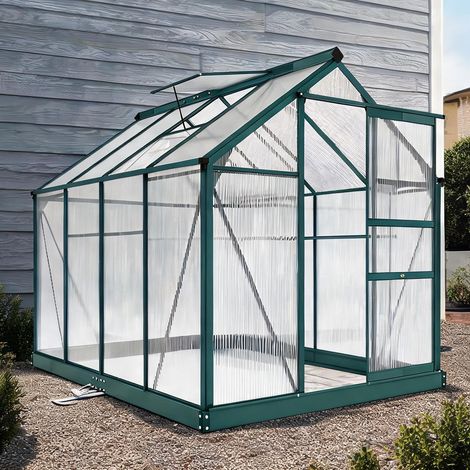Serre de jardin coloris vert 190 x 252 x 201 cm (1/5)