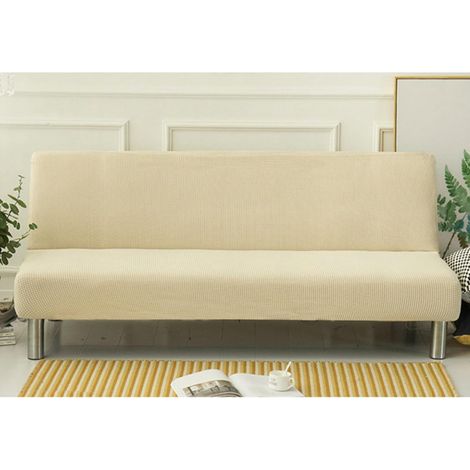 Funda de sofá cama, Funda de sofá sin brazos, Funda elástica para sofá cama, Funda elástica para futón sin brazos (L: 190-230 cm) (1/5)