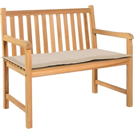 Cuscino per panca da giardino Crema 100 x 50 x 3 cm DEC021558