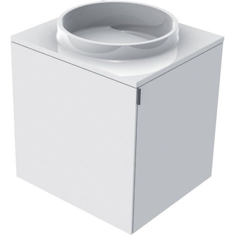 Lavabo pour invités 958227410 emcoasis optiwhite sans trou pour robinet. droite, poignée droite EMCO