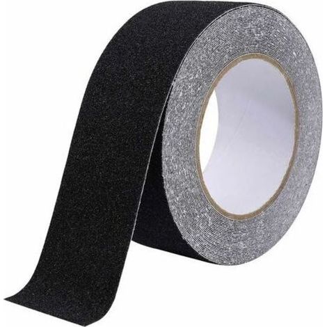 Rutschfestes Klebeband, hochfestes Antirutschband, starkes, abriebfestes Sicherheitsband für Treppen, Stufen, Handläufe, für den Innen- und Außenbereich, 5 cm x 10 m, Schwarz