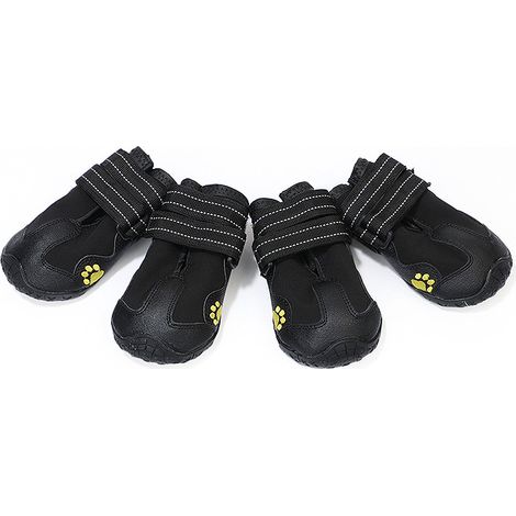4 pcs Bottes Chien,Chaussures pour Chiens imperméables avec Bretelles réglables réfléchissantes pour Le Grand Chien de Taille Moyenne Dog Oi-FRIS