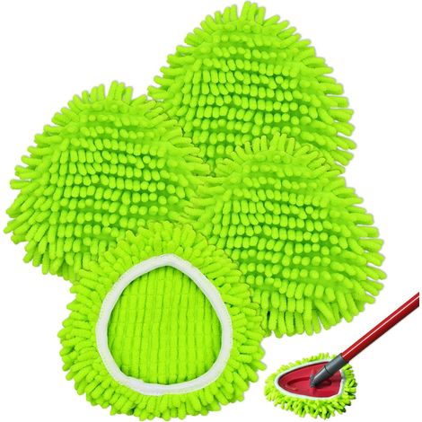 Têtes de balai en microfibre de rechange, chiffons réutilisables compatibles avec les chiffons de rechange lavables Vileda Turbo 2 en 1 EasyWring&Clean (1/5)