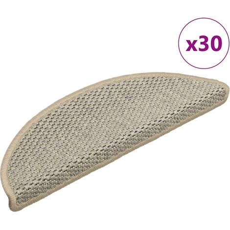 Alfombra autoadhesiva escalera sisal 30 uds verde claro vidaXL