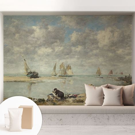 Papier peint intissé mural avec colle pour salon et chambre Décoration murale rapide - Colle incluse gratuite Paysages marins 208x146 cm (1/5)