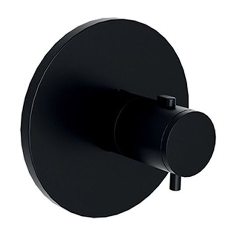 Façade douche plaques rondes encastrée 1 sortie Chromé Noir Brossé Triverde - CRISTINA ONDYNA XT60075
