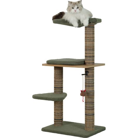 Arbre à chat boréal 105 cm  vert pour chats - zolux