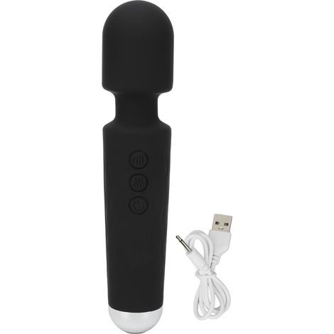 Mini Massager Vibrant Portable USB Rechargeable 20 Modes 8 Vitesses Anti-Douleurs Puissant Noir Compact (1/5)