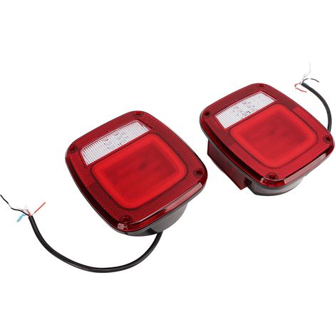 Feux arrière LED 12V pour Wrangler CJ TJ YJ – Éclairage clair et lumineux – Durable et fiable – Multifonctionnel avec feu stop et de gabarit