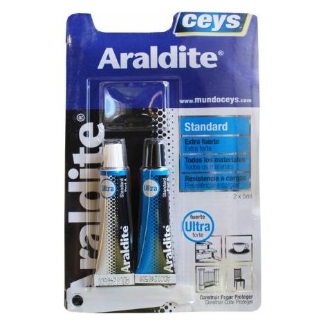 FPLUS ceys araldit stand.blis. 2x15 ml , Adhesivo epoxi de dos componentes, una resina y un endurecedor, que reaccionan al mezclarse. Es el adhesivo recomendado para todo tipo de u