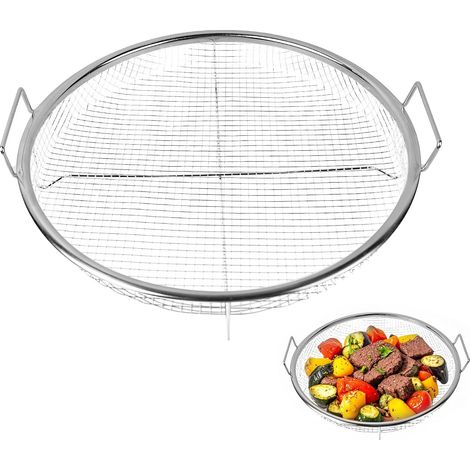 Grillkorb aus Edelstahl, Barbecue-Grill, Kühl- und Kochkorb für Fisch, Gemüse, Fleisch (Ø30 x 5 cm), Grill für Camping, Orbicular (1/5)