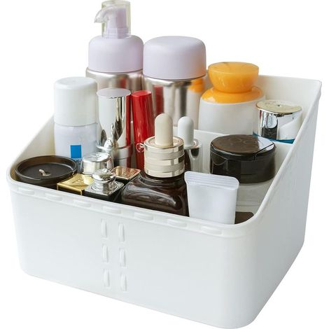 Boîte organisatrice à cosmétiques avec 3 compartiments, rangement maquillage – (1/5)
