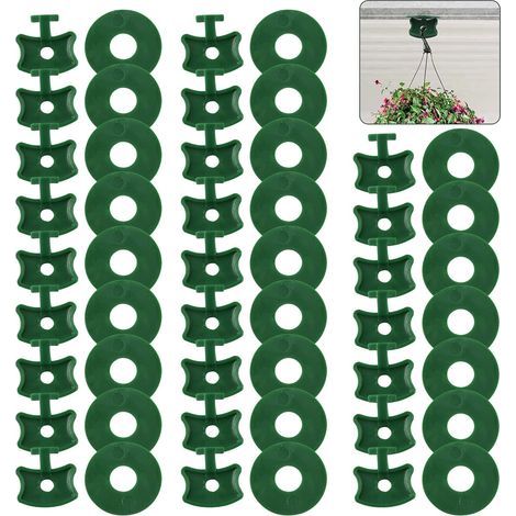 CCYKXA Pack of 200 plastic fixing clips for greenhouses, insulation netting for hanging and shading, fixing clips with washers to secure the insulating bubble netting