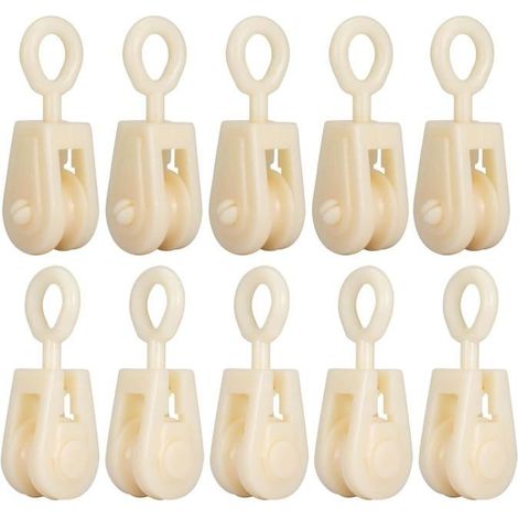 Lot de 10 mini poulies en plastique en nylon pour antenne radio amateur à faire soi-même, petit éclairage (1/5)